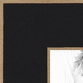 ArtToFrames 20x20 inch Black Satin with Raw Edges Picture Frame, WOM0066-76808-890R-20x20