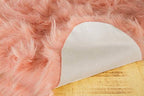 HomeRoots Decor 2' x 3' Dusty Rose Faux Sheepskin Area Rug