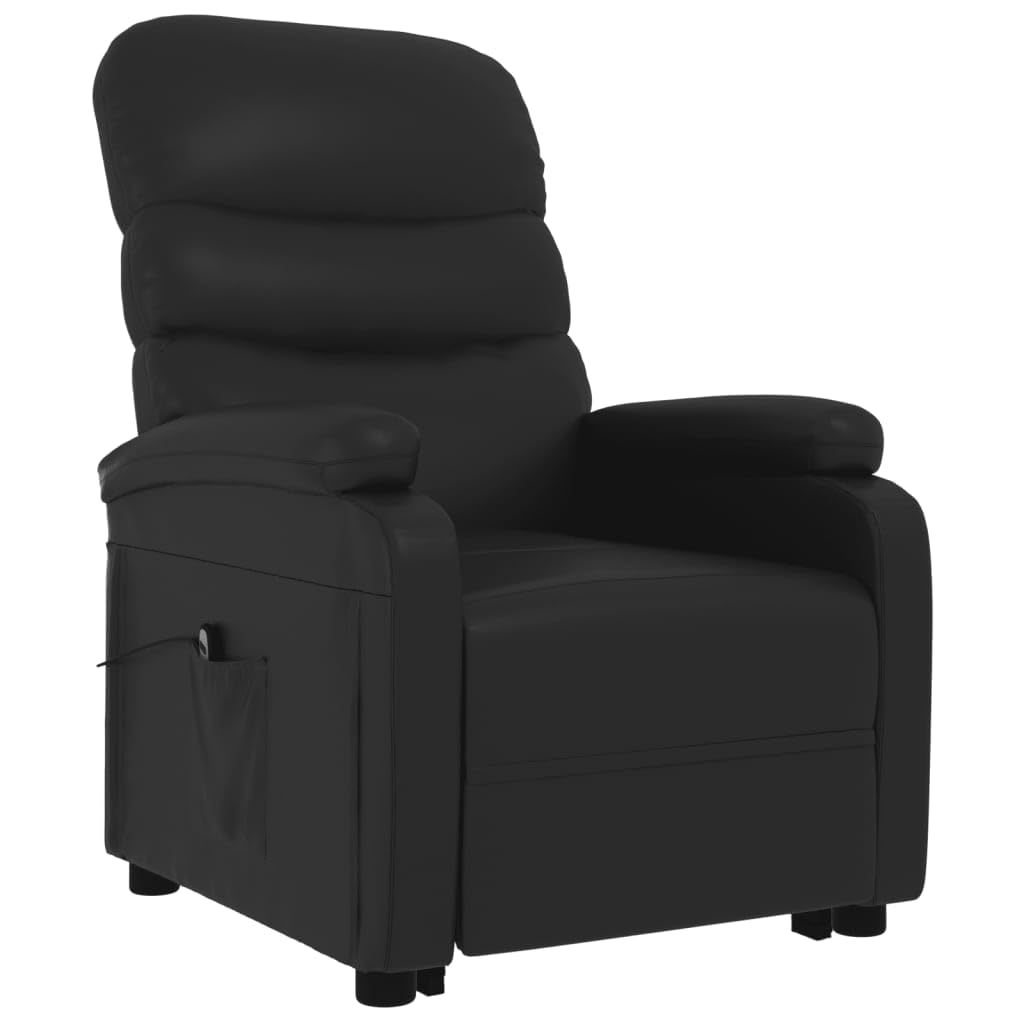 vidaXL Stand-up Recliner Black Faux Leather