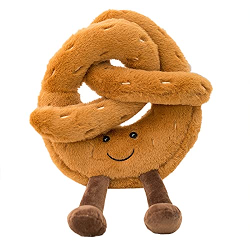 Natureman 9' Croissant Plush Toy Cute Croissant Bread Pillow Stuffed Animals Funny Soft Food Plushies Toy (Pretzel)