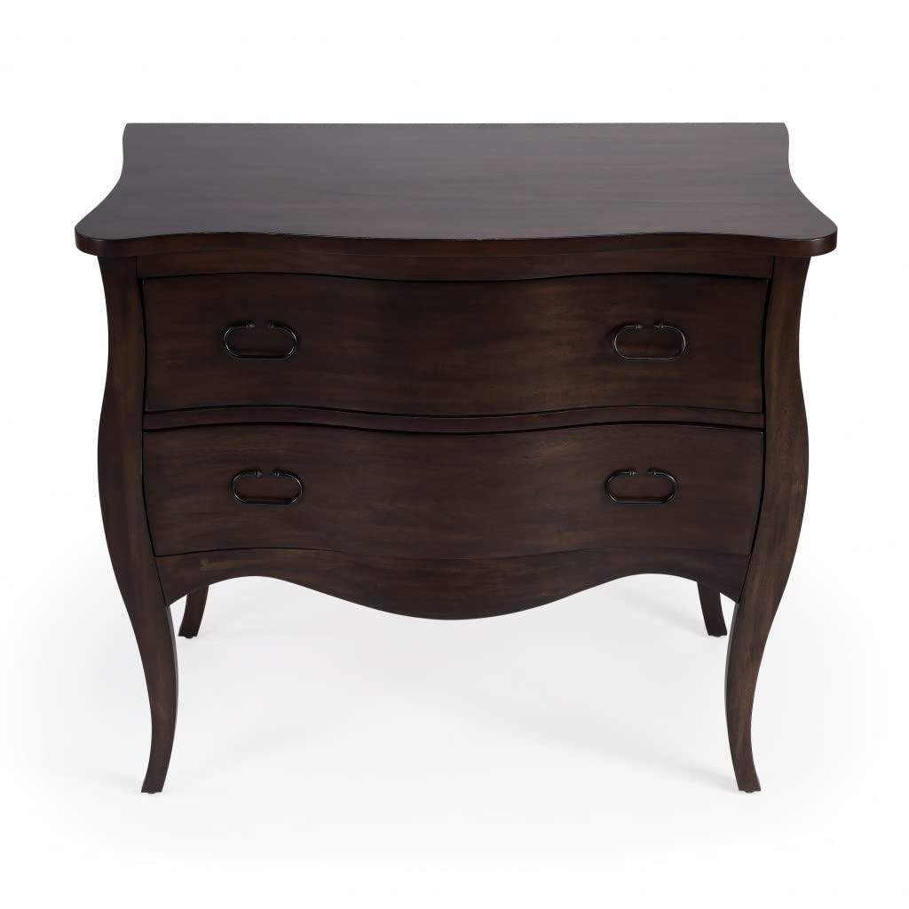 HomeRoots Brown Rochelle Walnut 2 Drawer Chest