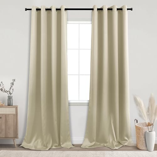 Koufall 108 Inch Curtains Long,Blackout Grommet Large Window Tall Curtains For Living Room,2 Panels Set