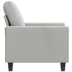vidaXL Sofa Chair with Microfiber Upholstery in Light Gray - Comfortable Seating with Thick Padding, Sturdy Frame, Easy Assembly, Modern Look for Any Room.