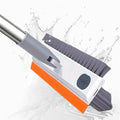 ONEFLESH 3 in 1 Bathroom Cleaner Brush Long Handle Floor Brush with Wiper for Home Cleaning, Bathroom Tiles Cleaning Brush, 180