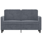 vidaXL Modern 2-Seater Sofa in Dark Gray - Soft Velvet Upholstered, Roomy Seats with Armrests, Stylish Design for Living Room