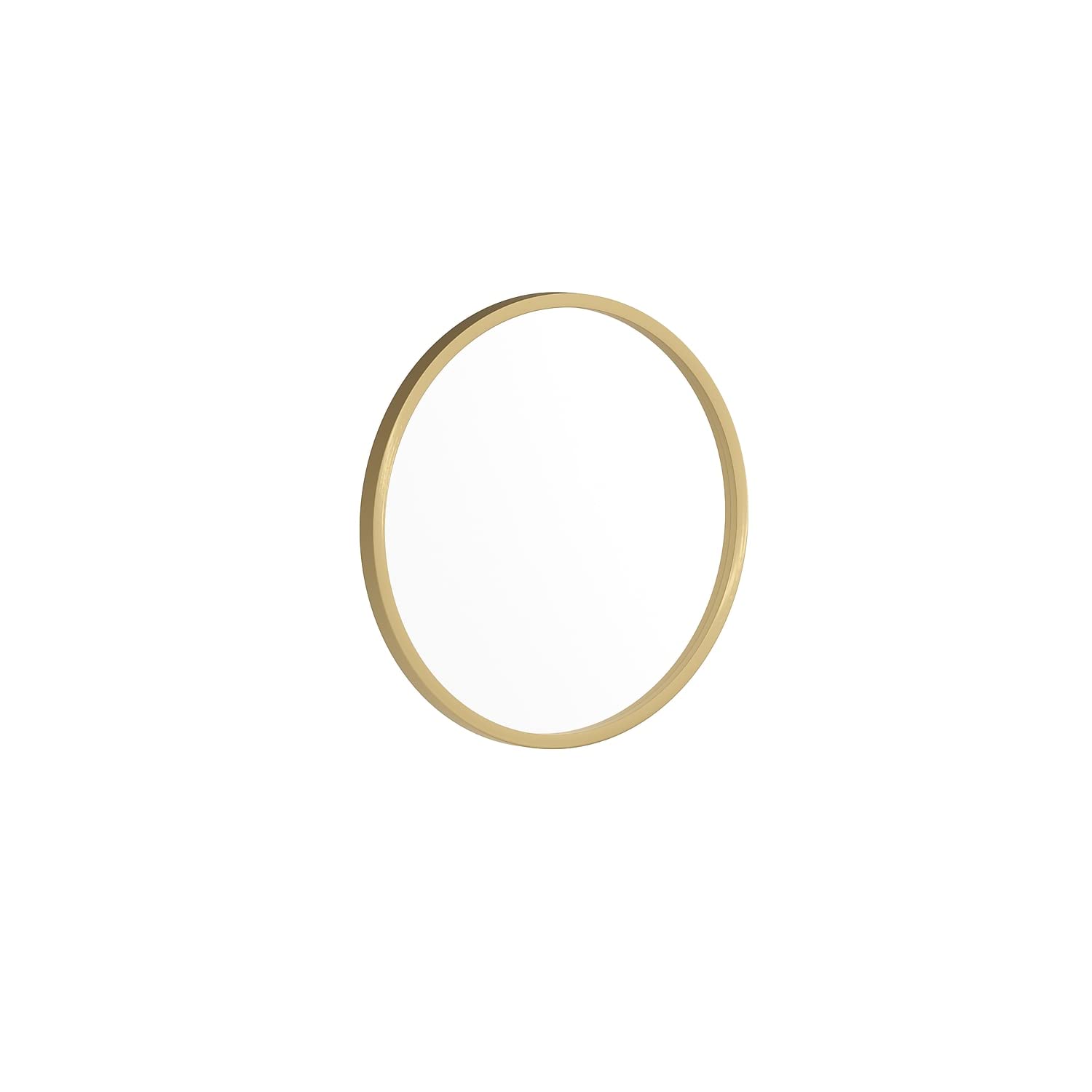 Flash Furniture Julianne Large Round Wall Mirror - Gold Circle Accent Mirror - 16&quot; Vanity Mirror - For Bathroom, Vanity, Entryway, Dining Room, & Living Room