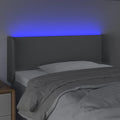 vidaXL LED Headboard, Upholstered Headboard for Bed Home, Bed Headboard with LED Light, Bedroom Furniture, Light Gray 40.6"x6.3"x30.7"/34.6" Fabric