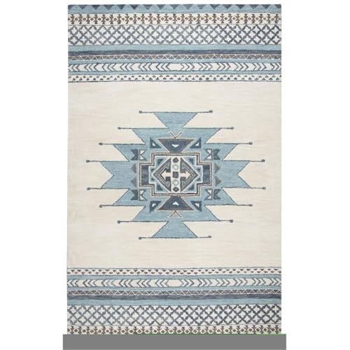 Rizzy Home Alora Decor Ryder 5' X 8' Southwest/Tribal Blue/Ivory Hand-Tufted Area Rug