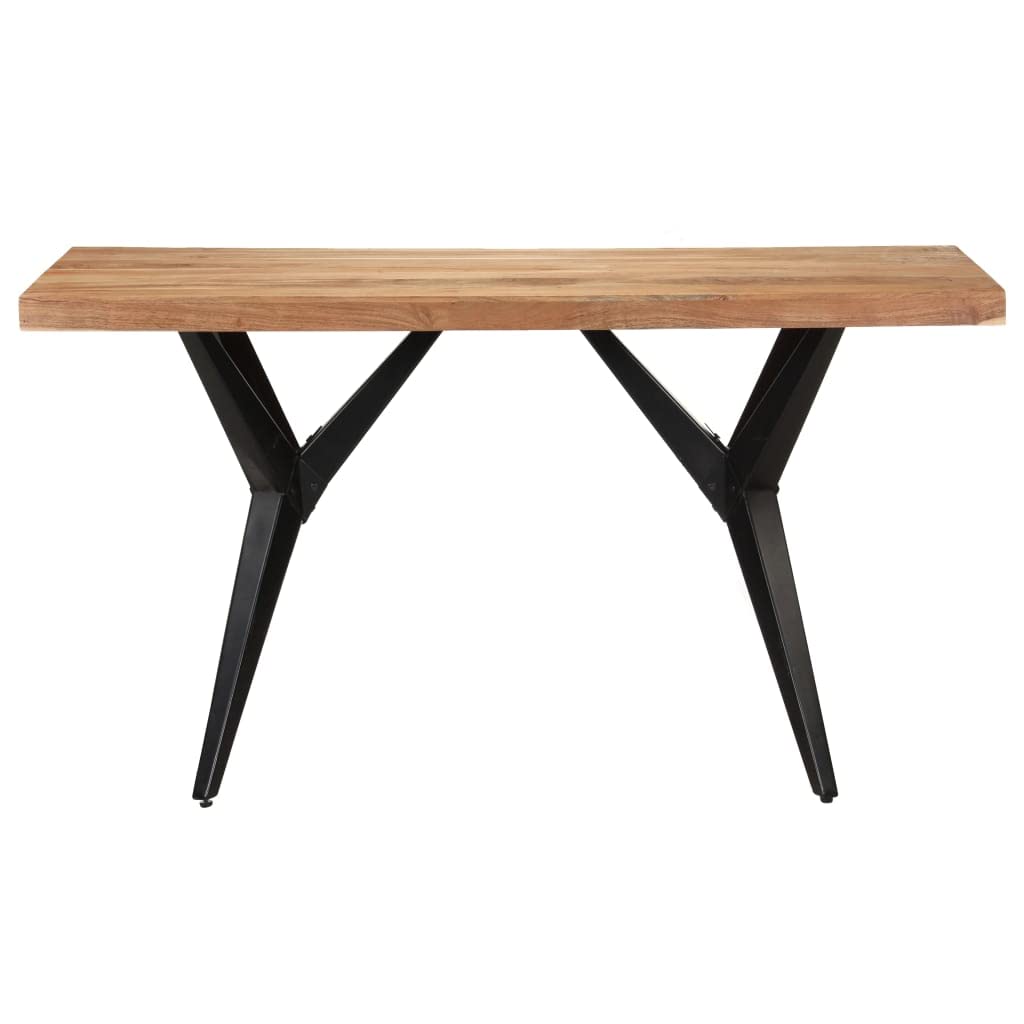 vidaXL Dining Table 140x70x76 cm Solid Acacia Wood