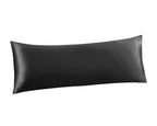 Ersmak Satin Body Pillow Cover, 20x54 Inches Black Ultra Soft Satin Body Pillow Case for Hair and Skin, Silky Slip Cooling Long 