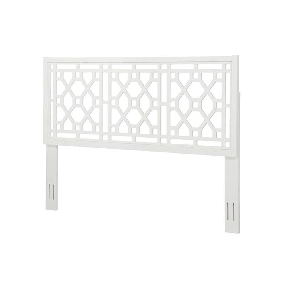 Comfort Pointe Thomas Chippendale White Wood Headboard - King
