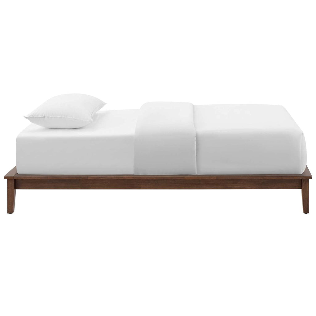 Modway Lodge Wood Platform Twin Bed Frame In Walnut