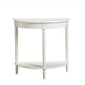 Convenience Concepts French Country Half-Round Entryway Table with Shelf, White