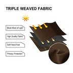 Dwcn Tie Up Curtain-Thermal Insulated Room Darkening Blackout Curtains For Livingroom Bedroom And Dining Room, Brown, W42 X L63