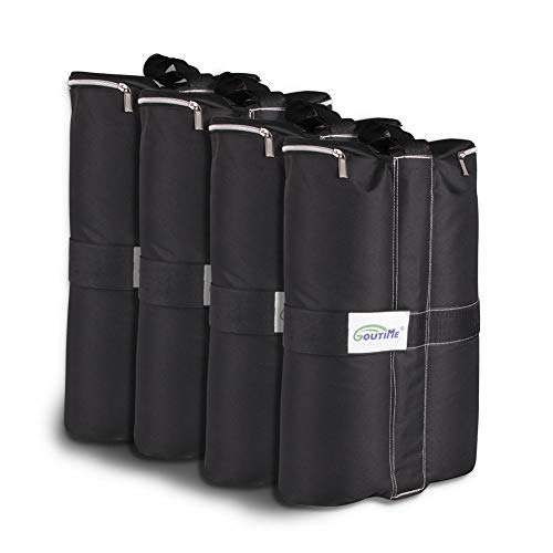 Goutime Canopy Weight Bags 4 X 40 Lb For Pop Up Canopy Tent Legs, Gazebo Sand Bag Weights, Set Of 4 Black (Upgraded)