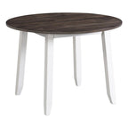 Intercon Kona 42" Drop Leaf Table with 4 Legs, Gray & White