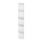 Furinno Econ 5-Tier Corner Shelf Bookcase, Bookshelf, White