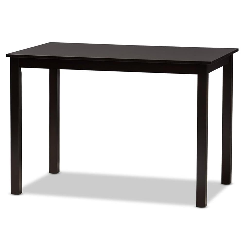 Baxton Studio Luisa Modern and Contemporary Two-Tone Dark Brown and Walnut Brown Finished Wood 5-Piece Dining Set