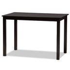 Baxton Studio Luisa Modern and Contemporary Two-Tone Dark Brown and Walnut Brown Finished Wood 5-Piece Dining Set