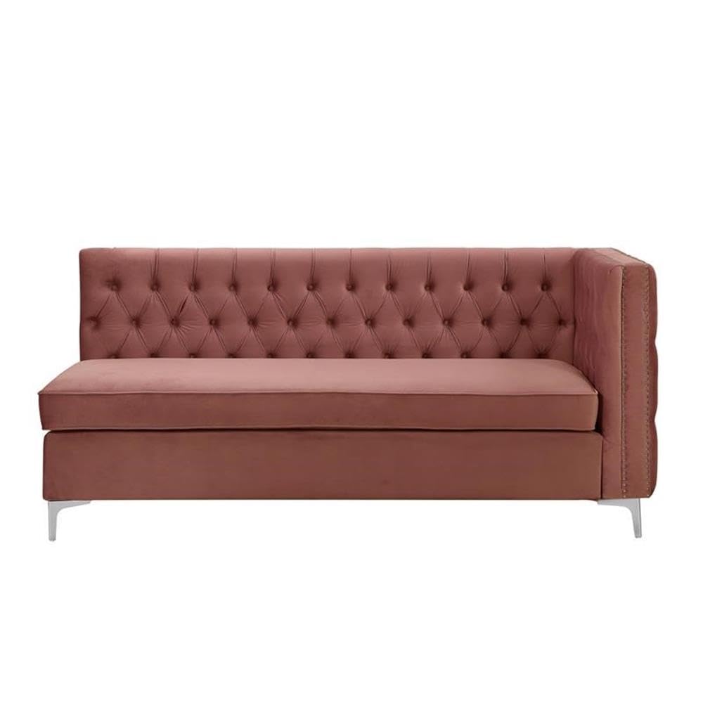Acme Rhett Sectional Sofa in Dusty Pink Velvet