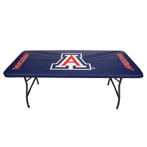 Collegiate Kwik-Covers Rectangle Plastic Table Covers, Bundle Of 2 (University Of Arizona, 8')