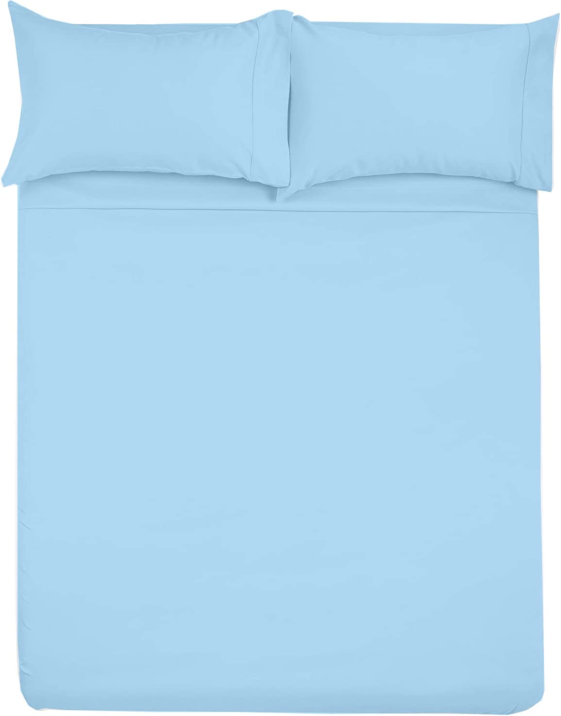 Microfiber Rv Sheet Sets, 42X80 Bunk, Light Blue Solid, Rv Bed Sheets For Campers, Rv'S & Travel Trailers Fit Mattress Up To 8 I