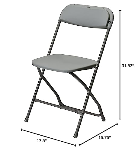 Commercial Seating Products Poly Folding Chairs, Grey