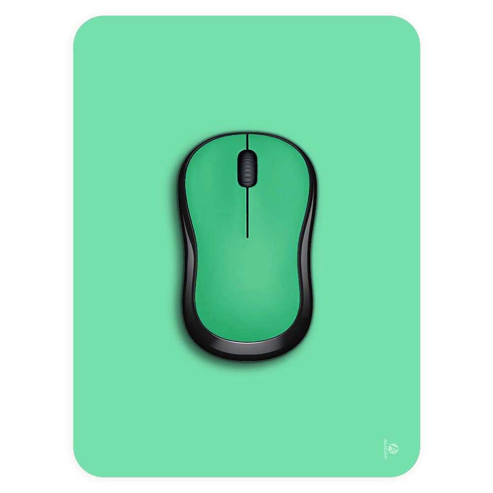 Audimi Small Mouse Pad 6 X 8 Inch, Mini Mouse Pad Thick For Laptop Wireless Mouse Home Office Travel, Portable & Washable (Green