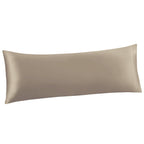 Ersmak Satin Body Pillow Cover, 20x54 Inches Sand Ultra Soft Satin Body Pillow Case for Hair and Skin, Silky Slip Cooling Long S