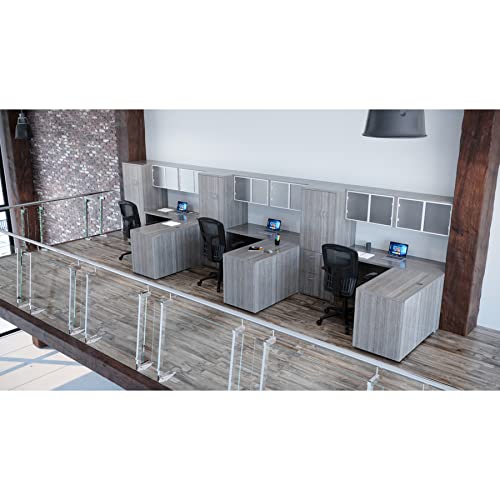 Lorell Weathered Charcoal Laminate Desking Pedestal - 2-Drawer