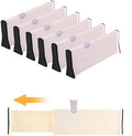 Longtai Drawer Divider Organizers 6 Pack, Adjustable Separators High Expandable From 1117 Inches For Bedroom, Closet, Baby Draw