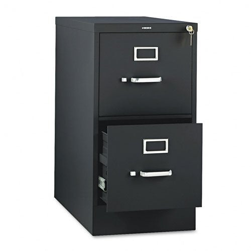 HON 310 Series Vertical Files w/Locks-2 Drawer File, Vertical, Letter, 15x26-1/2x29, Black