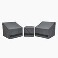 Loriano Patio Furniture Covers Set, 3 Piece Outdoor Furniture Cover Waterproof, 600D Heavy Duty Lawn Furniture Covers Set Grey