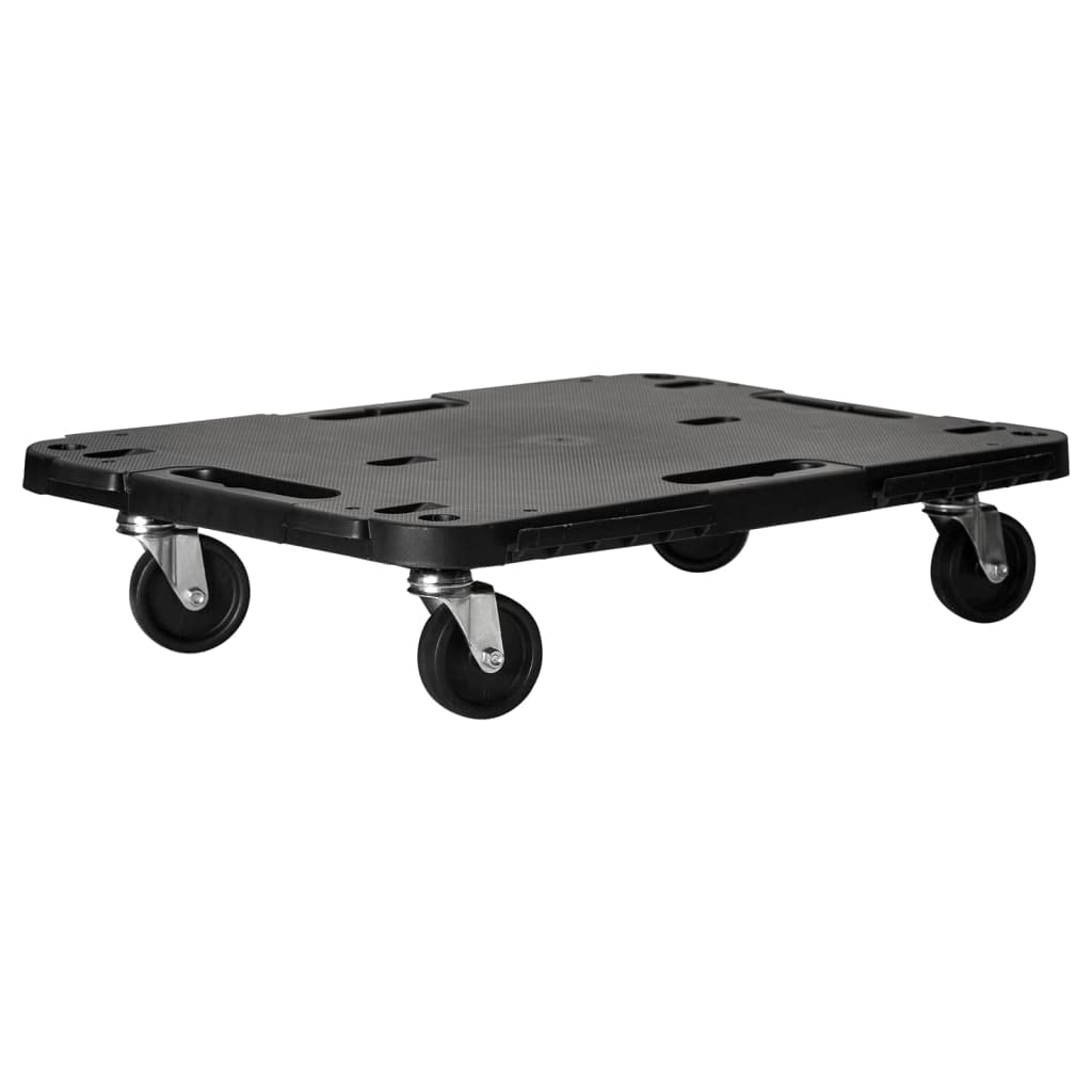 vidaXL Dolly Trolley 2 Pcs, Furniture Roller Transport Trolley, Roller Board for Moving Heavy Furniture, Roller Platform, Black Polypropylene