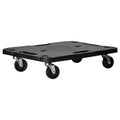 vidaXL Dolly Trolley 3 Pcs, Furniture Roller Transport Trolley, Roller Board for Moving Heavy Furniture, Roller Platform, Black Polypropylene