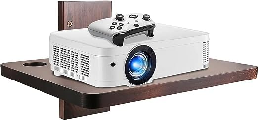 Carpentray Floating Projector Wall Mount Dvd Shelf Wooden Floating Entertainment Center Supports 24Lbs,Perfect For Projector,Dvd