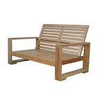 Anderson Teak DS-802 Capistrano Deep Seating Loveseat Modern Sofa, Golden Honey Teak