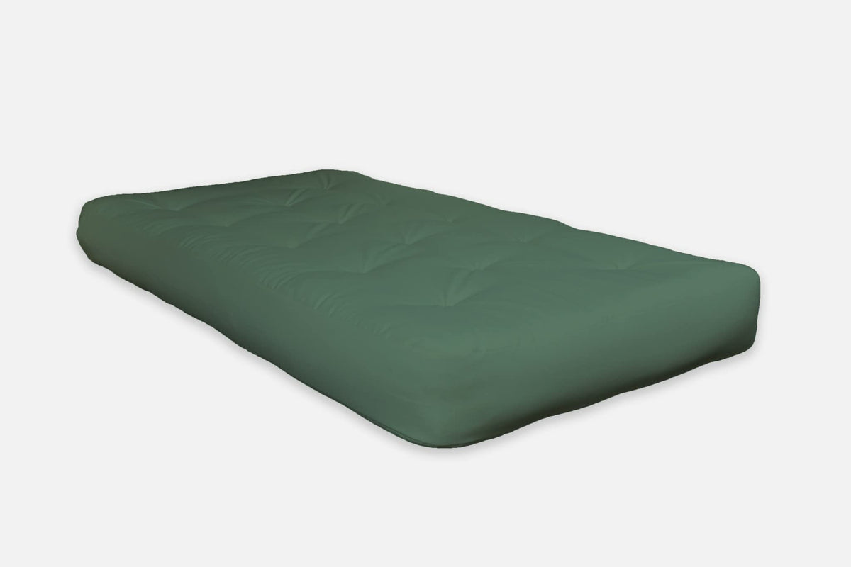 HomeRoots Polyester 8' Green Double Poly Full Futon Mattress