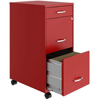 Lys Soho Box/File/File Mobile Red File Cabinet, 3 Drawer