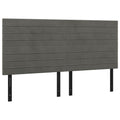 Vidaxl Led Headboard Home Indoor Bedroom Bed Accessory Upholstered Bed Header Furniture With Led Dark Gray 70.9"X2"X46.5"/50.4" Velvet
