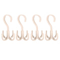 HOOTNEE 4Pack Rotatable Hooks Hanger for Ties Scarves and Clothes 360 MultiHook Closet Organizer for Wardrobe Storage Home Dry