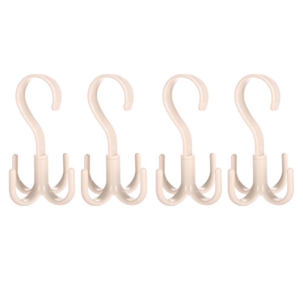 HOOTNEE 4Pack Rotatable Hooks Hanger for Ties Scarves and Clothes 360 MultiHook Closet Organizer for Wardrobe Storage Home Dry