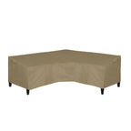 Easy-Going Patio V-Shaped Sectional Sofa Cover, Waterproof Outdoor Sectional Cover,Heavy Duty Garden Furniture Cover With Air Vent 89' L (On Each Side) X 33.5' D X 31' H, Camel