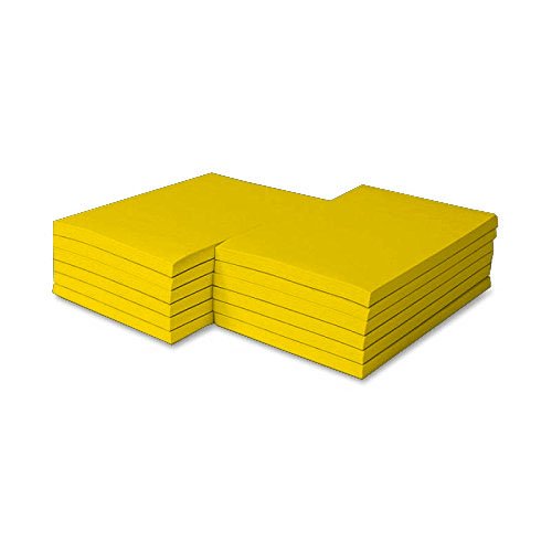Colored Memo Note Pads Glued On Top - Size 4 X 6 | 100 Sheets Per Pad | 5 Scrach Pads Per Pack | Sun Yellow