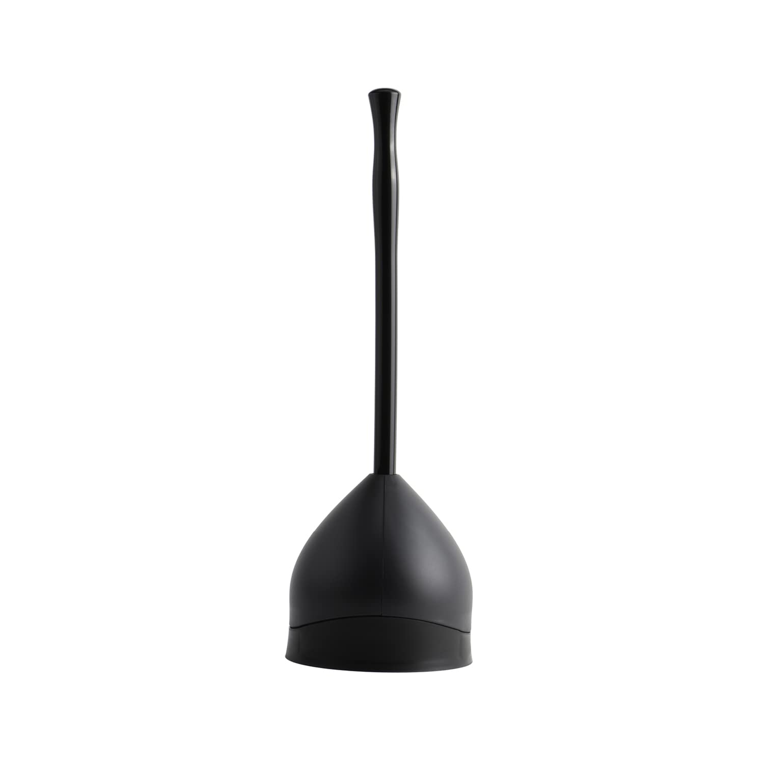 Casabella Plunger with Hideaway Caddy - Toilet Plunger and Caddy Combo, Tackles Tough Clogs, Hideaway Caddy, Internal Drip Tray,