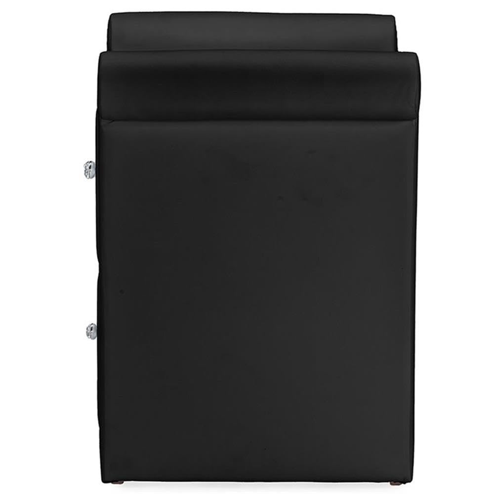 Baxton Studio Victoria Faux Leather Upholstered Modern Nightstand, Large, Black