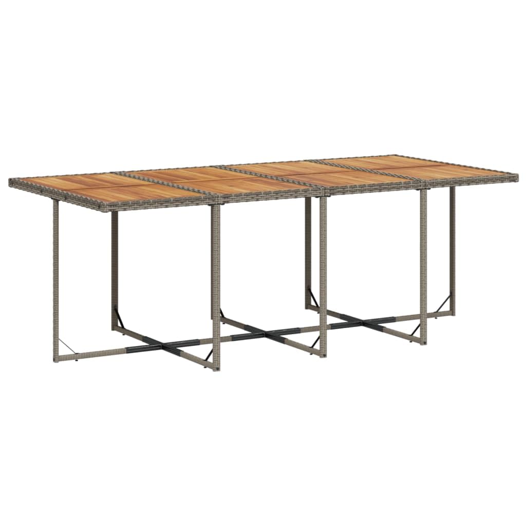 vidaXL Garden Dining Set Cushions 13 Pcs Grey Resin Woven