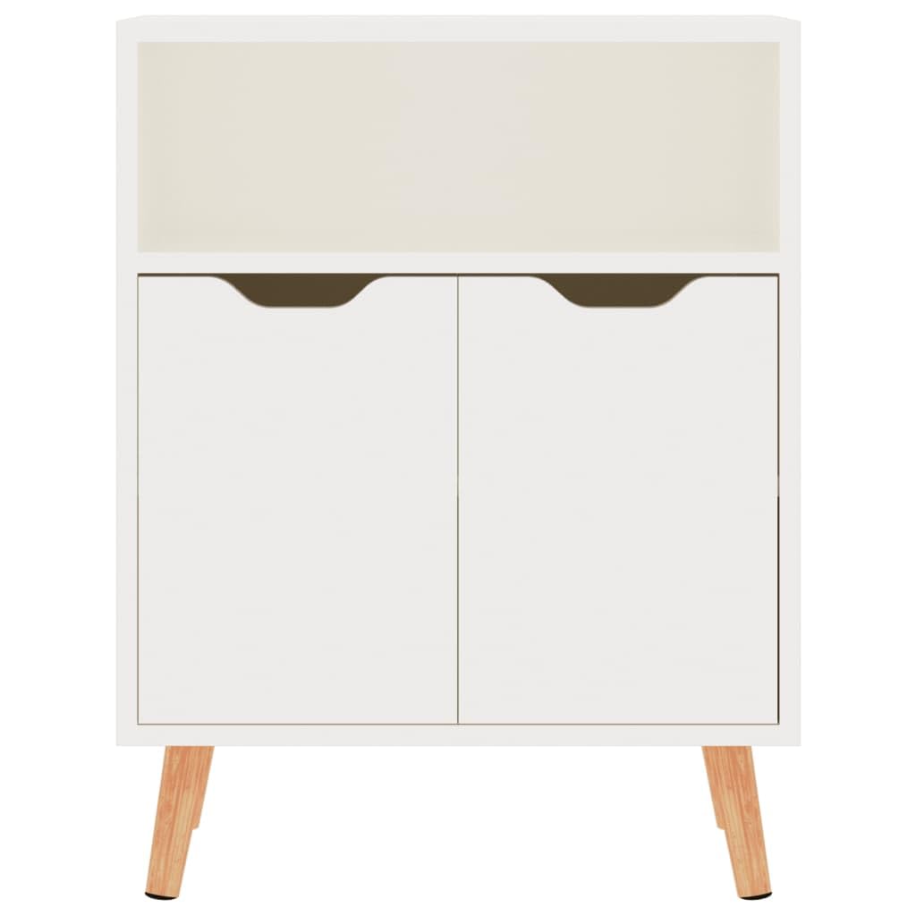 vidaXL Sideboard High Gloss White 23.6&quot;x11.8&quot;x28.3&quot; Chipboard