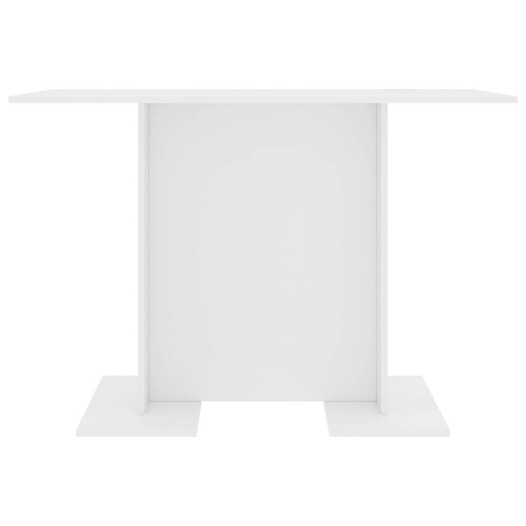 vidaXL - Modern Rectangular Dining Table, Engineered Wood Construction, Clean and Minimalist Style, Ideal for Everyday Dinners and Special Occasions, White