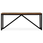 vidaXL Industrial Solid Reclaimed Wood Bench with Vintage Charm, Easy Assembly, Durable and Eco-Friendly, Multicoloured, 43.3"x13.8"x17.7"